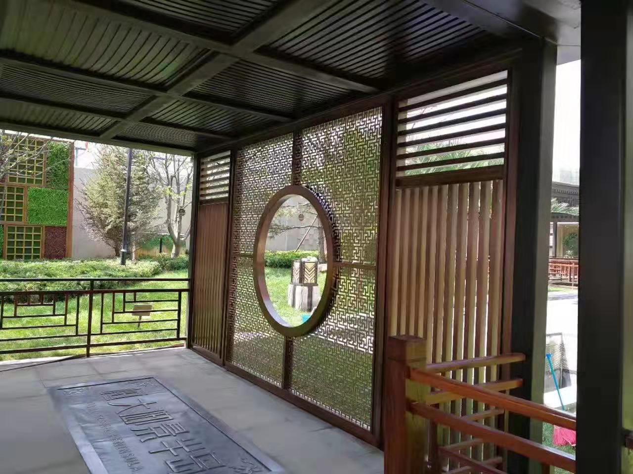 特色不锈钢景墙屏风设计,艺术中的"景"上添花