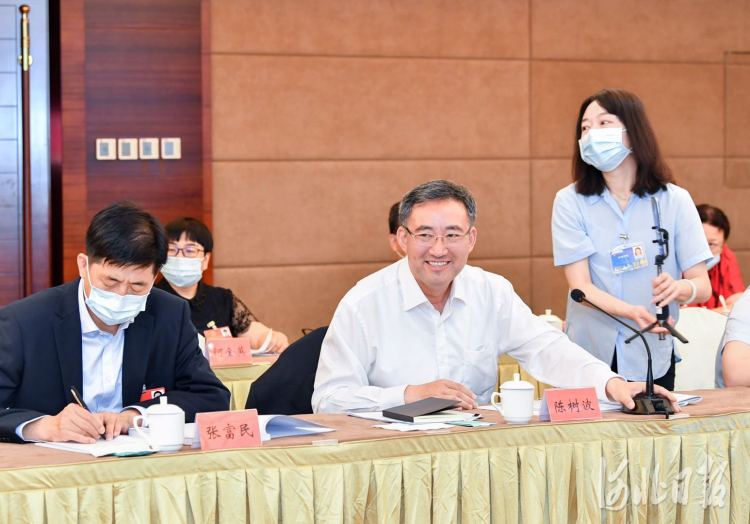 长镜头会场内外的河北代表