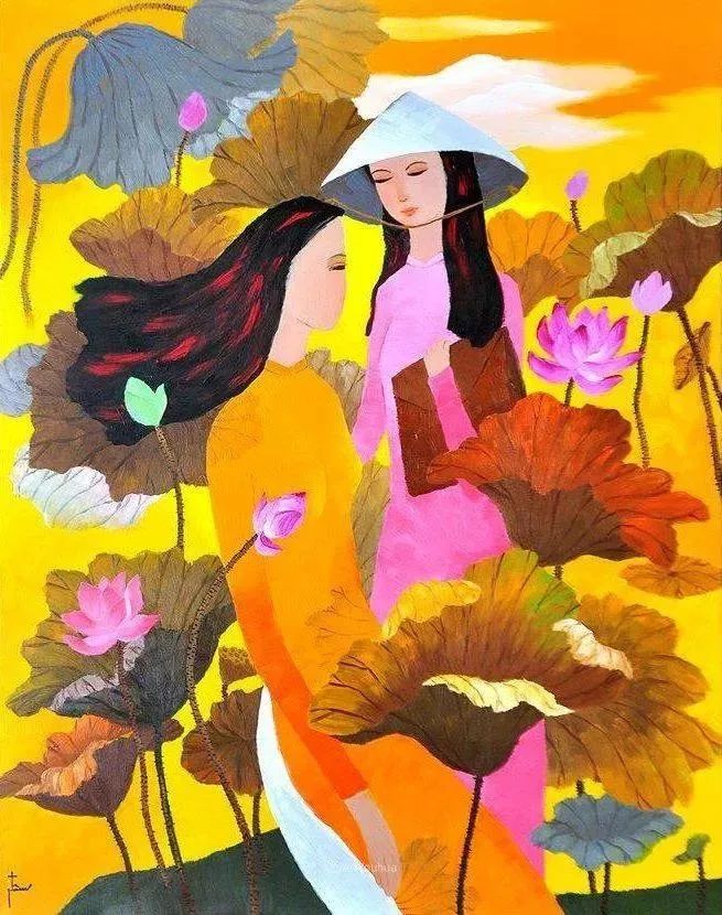 越南绘画色彩惊艳的美丽