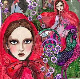 红帽俩姐妹在园林