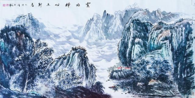 当前,画家王明辉老师原创山水作品国内市场收藏润格:20000元/平尺,将