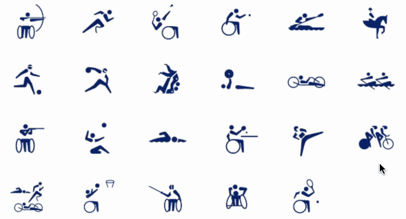 首创！东京奥运会运动项目动态图标发布
