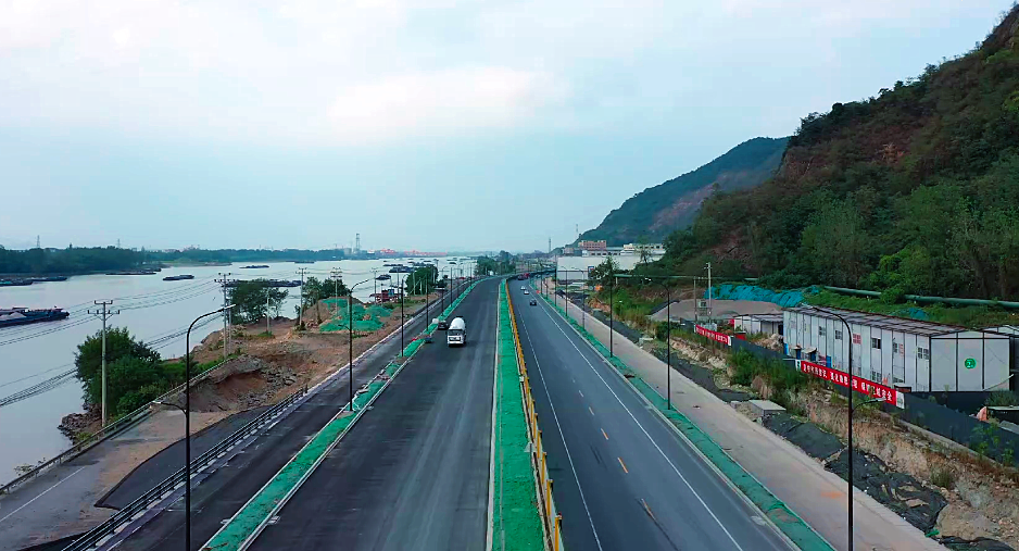 48公里涉及灵桥镇,里山镇,渔山乡等设计速度80公里/小时.