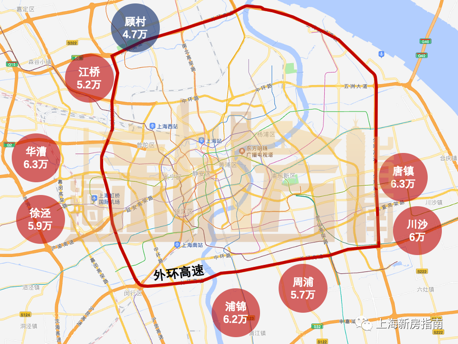 上海外环线地图内外图片