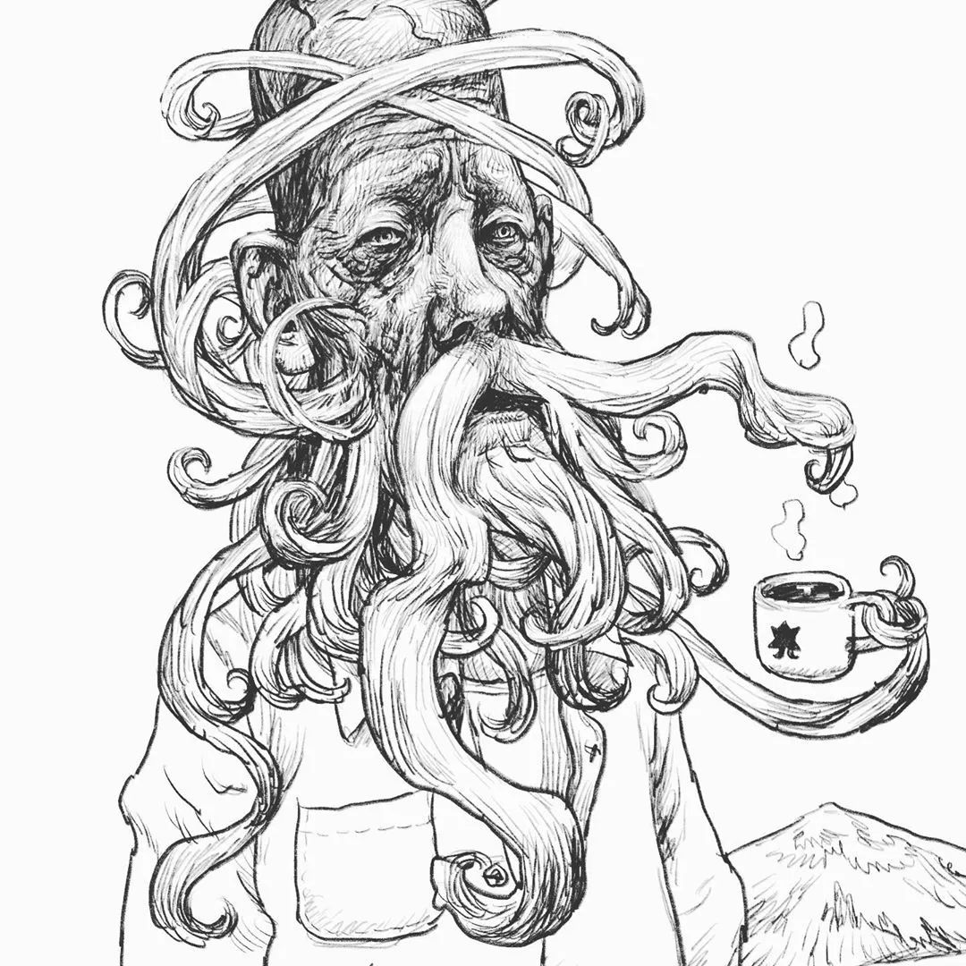 壁纸来看看日本殿堂级画师寺田克也的手稿