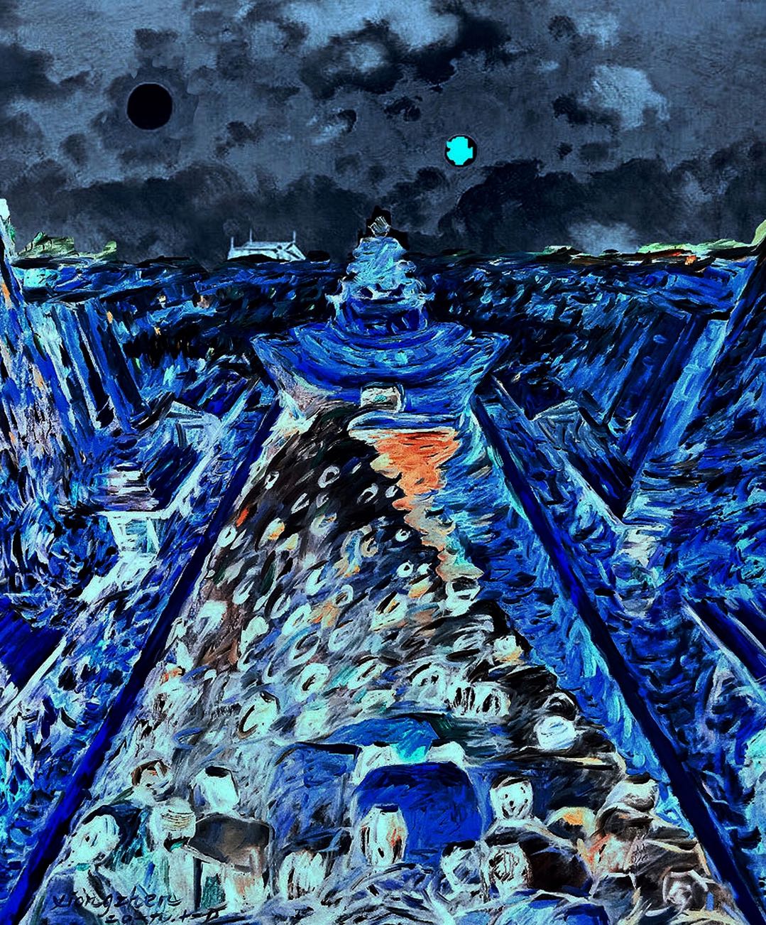 熊拯油画《我要去天堂》布面80x100cm 2019年