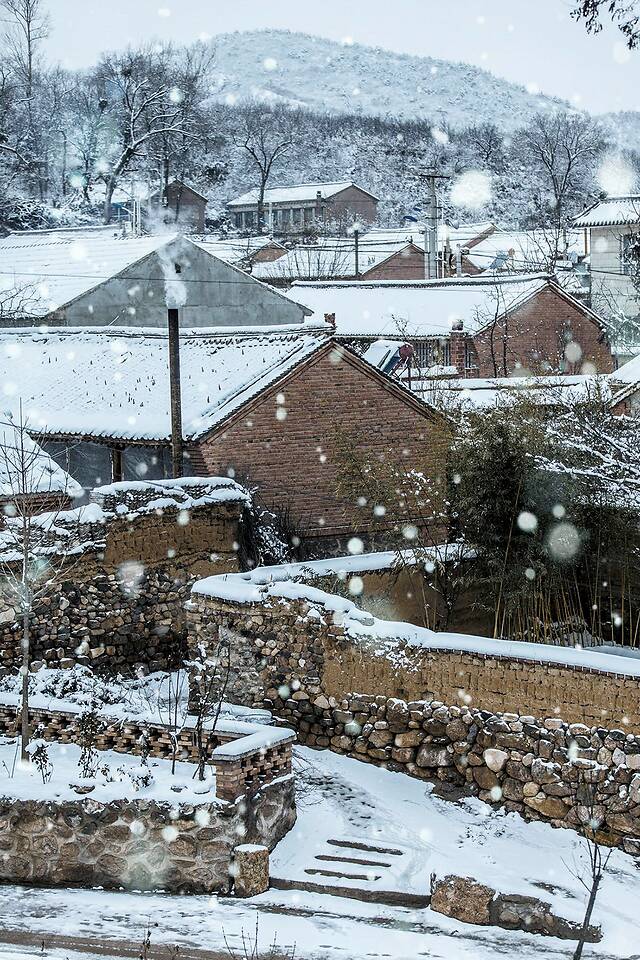 雪景图真实小院图片