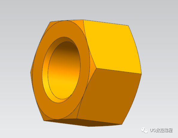 如何用ug软件快速画六角螺母三维模型