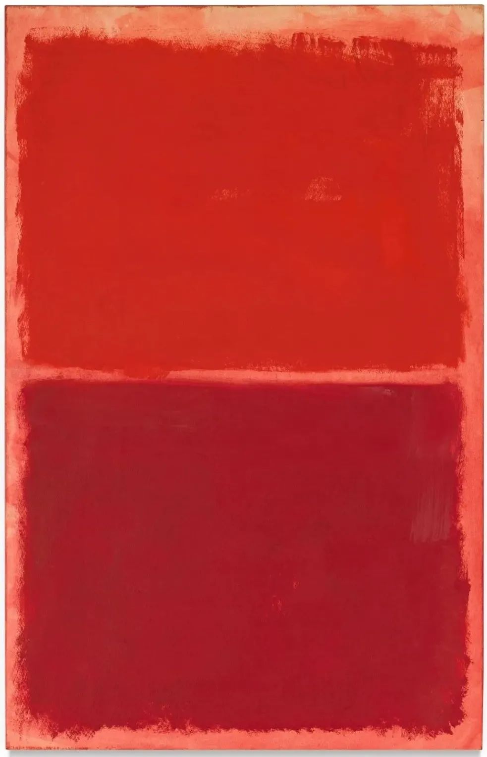 马克·罗斯科《untitled (red on red)》,纸面油画,98.4×63