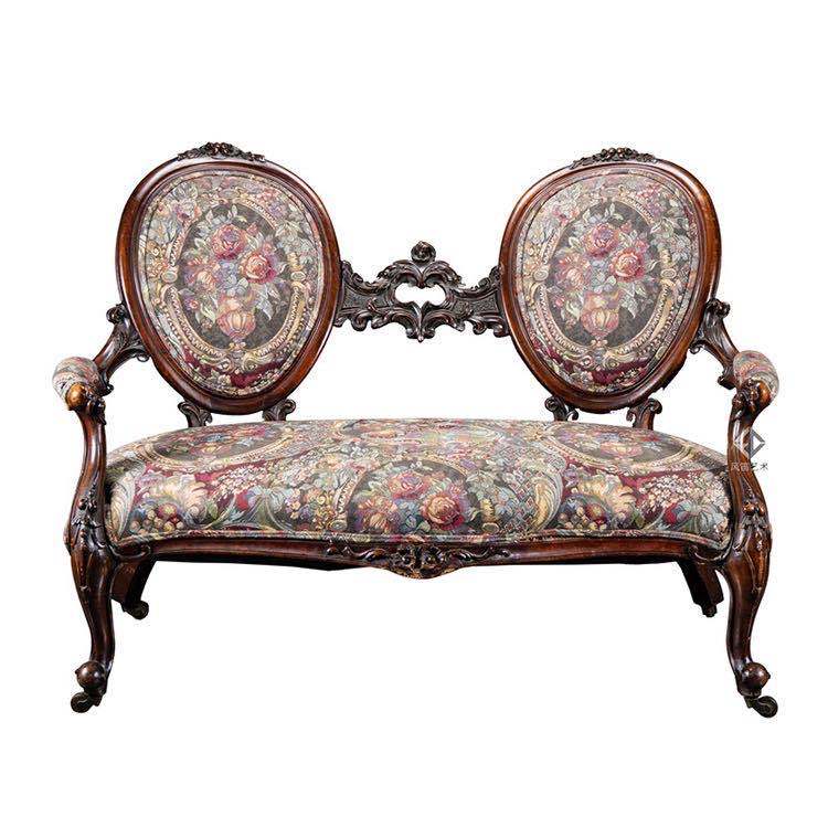 19世纪法国洛可可风格会客双人沙发