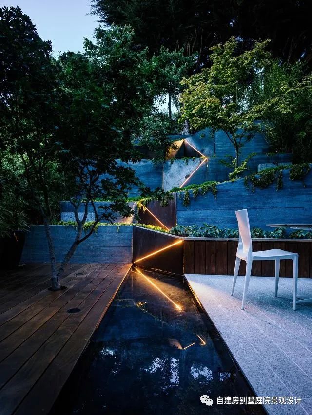 下沉式庭院阶梯设计超强层次感豪宅自建房别墅农村乡村庭院子私家花园