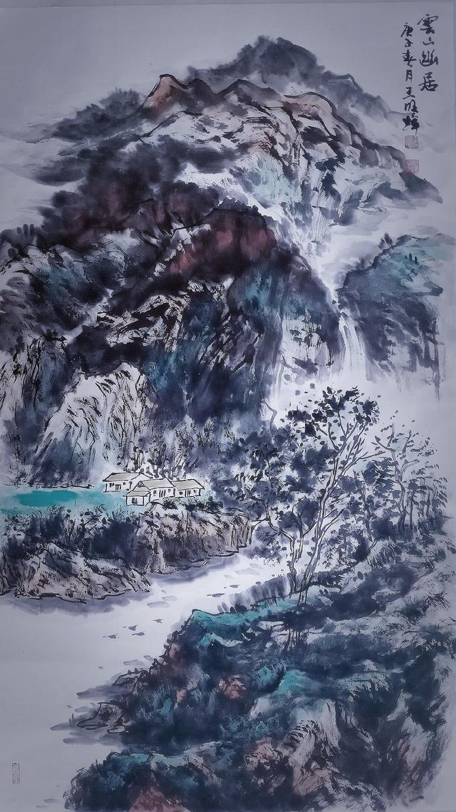 当前,画家王明辉老师原创山水作品国内市场收藏润格:20000元/平尺,将