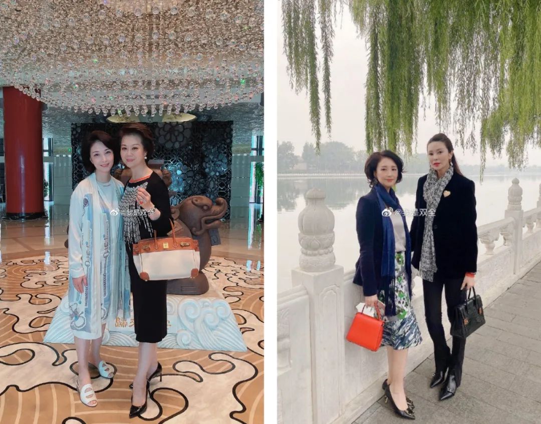 双全,丁玮走的是精致优雅贵太太路线,和张兰这种闯荡江湖的女强人站在