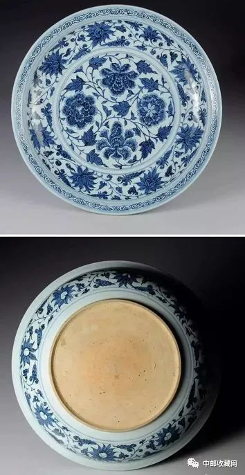 元青花牡丹卷草纹盘 日本大阪市立东洋陶瓷美术馆收藏