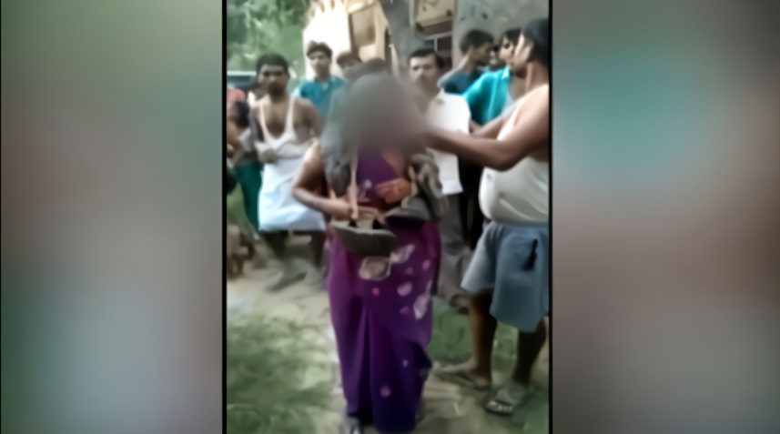 印度一名寡妇与残疾男子被迫剃光头游街 原因很奇葩
