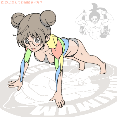 正经的人体肌肉绘画教学胸大女生和平胸女生做俯卧撑的肌肉区别