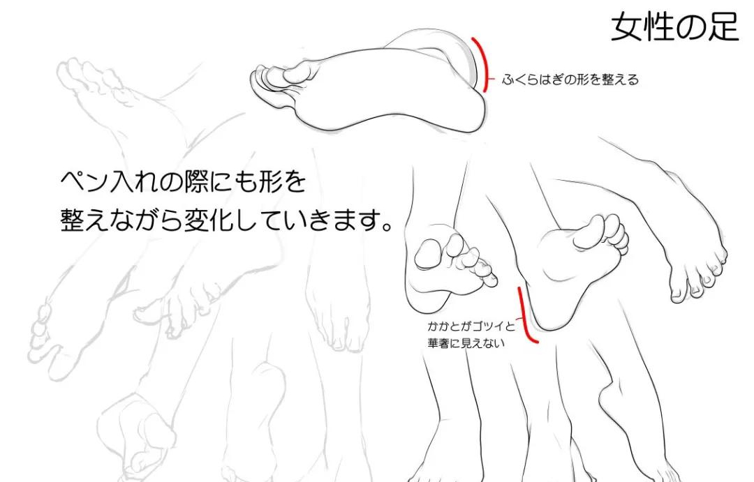 cg原画插画教程画师季月エル足部绘制教程