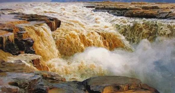 画黄河,黄河画,大气磅礴!