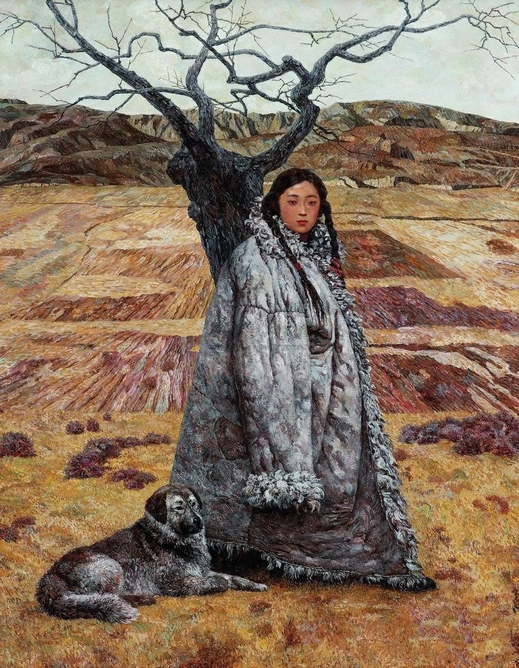 《秋山里的山坳》油画 孙为民