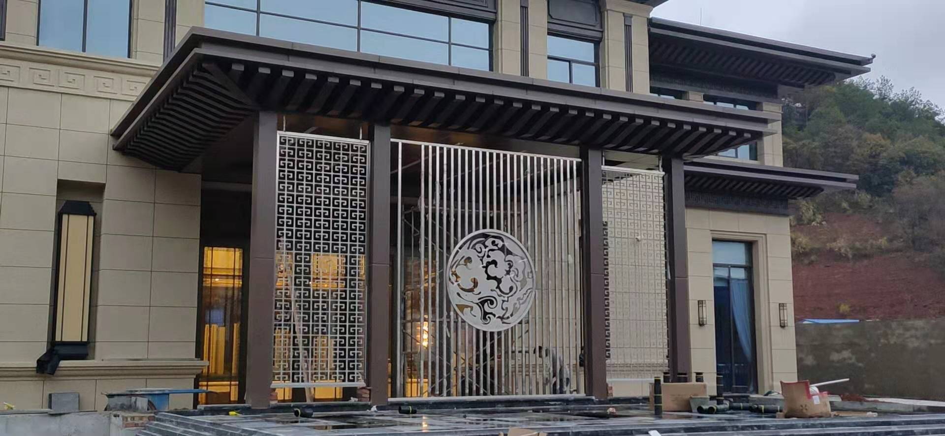 特色不锈钢景墙屏风设计,艺术中的"景"上添花__凤凰网