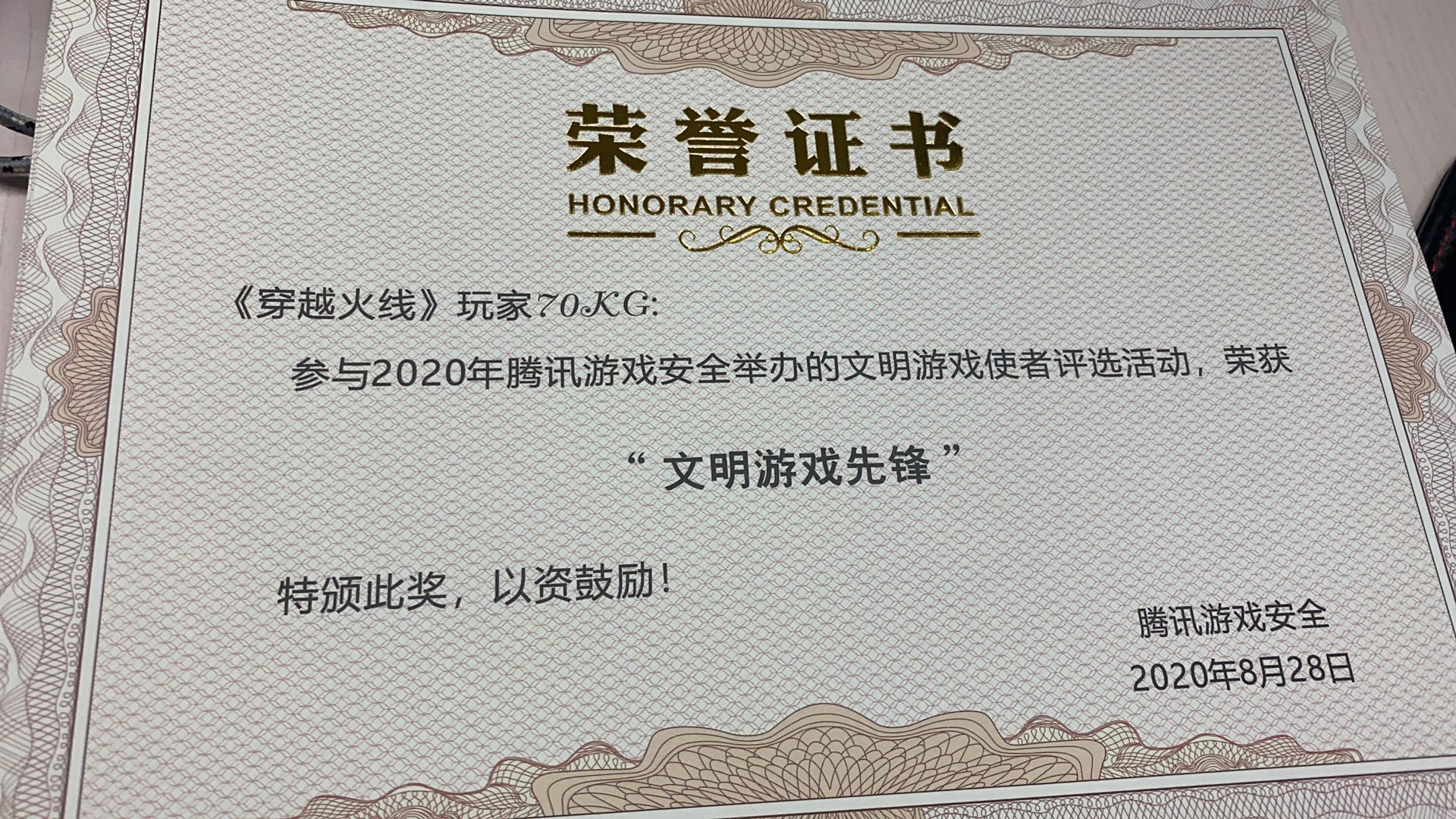 媒体,及超过百万的玩家对年度表现优异,传递正向精神的玩家,职业选手