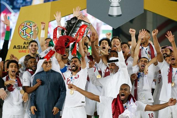 卡塔尔2019年亚洲杯足球赛夺冠。 新华社 资料图