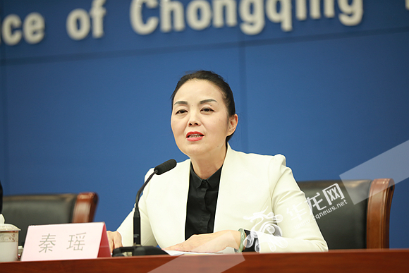 重庆市统计局副局长秦瑶回答记者提问.
