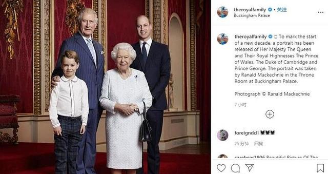 迎接新十年，英王室罕见发布女王和3名继承人合照