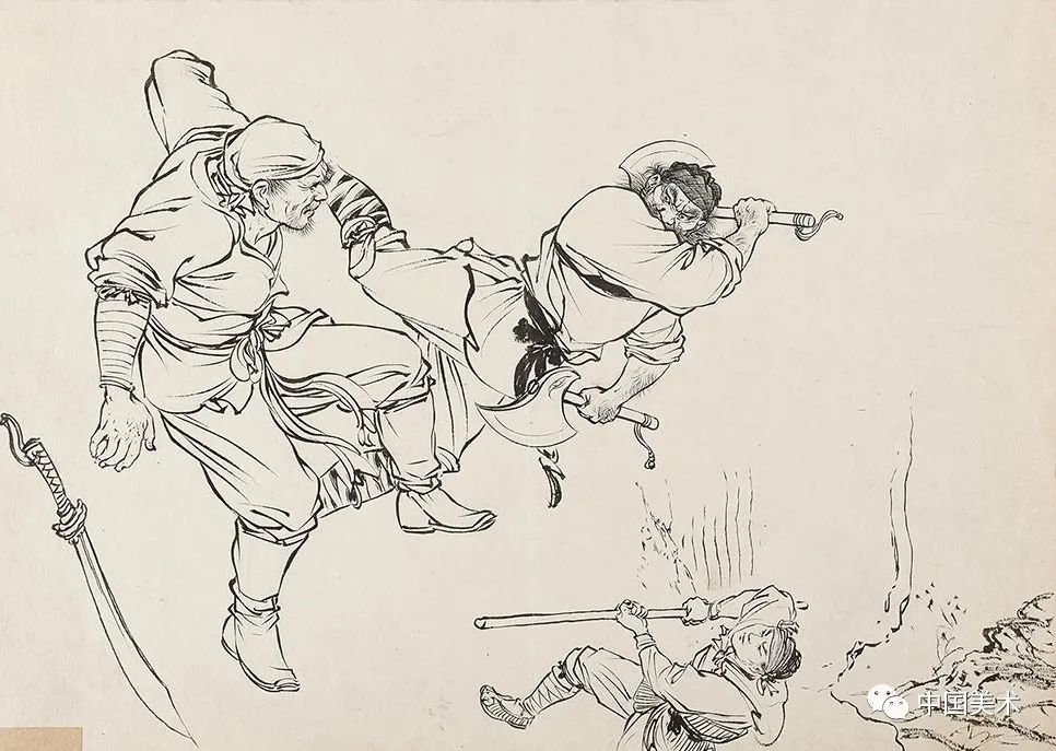 武松打虎 插图手稿