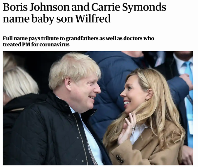 英国首相约翰逊儿子的名字有何“玄机”？