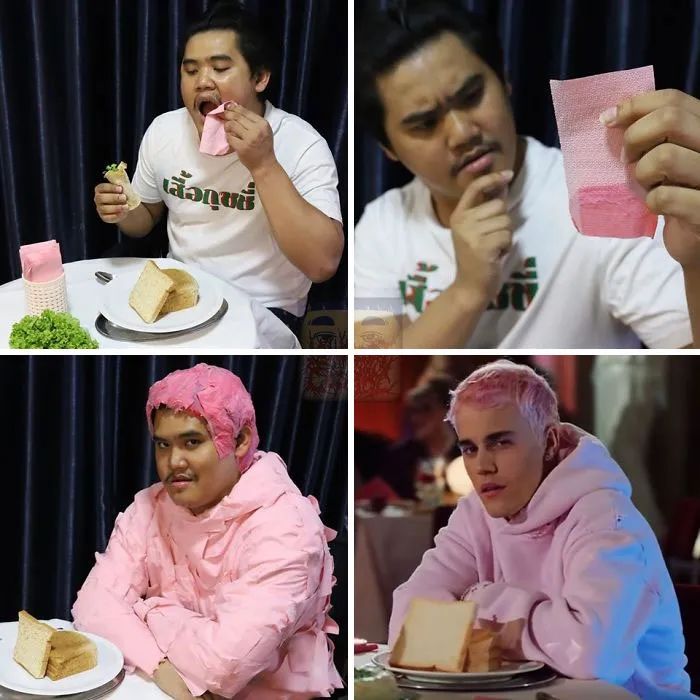 这样模仿碧梨,   碧梨的粉丝们估计要不同意了.