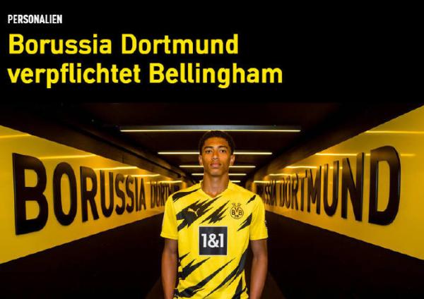 贝林汉姆在上周四飞往德国通过了