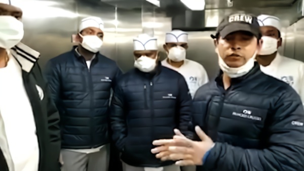 被困邮轮担心感染，印度船员求隔离