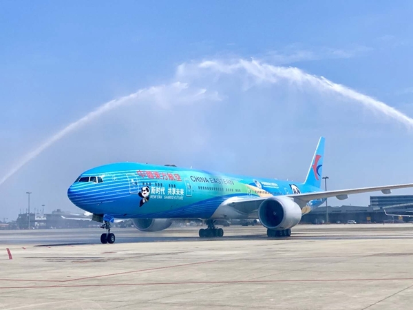 全球首架"进博号"主题彩绘飞机首次亮相成都_大风号_凤凰网