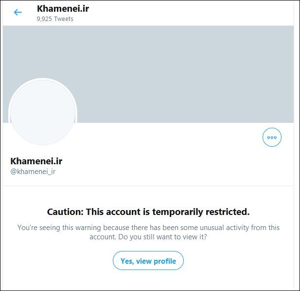伊朗最高领袖哈梅内伊推特账号“暂时受限”