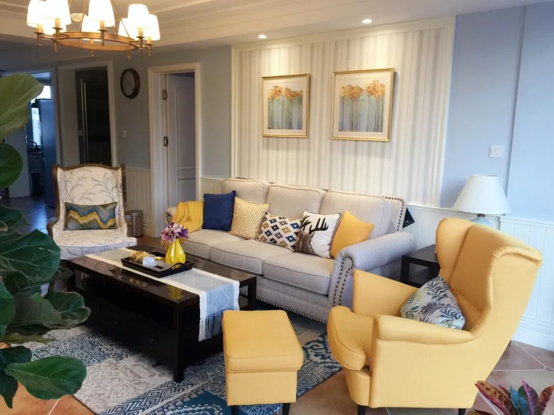 现代美式客厅,这样搭配沙发,华丽档次好优雅