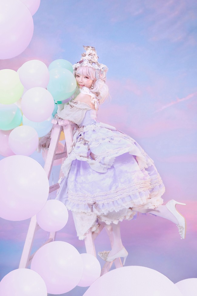 lolita:粉红气球,网友:我天,这也太可爱了吧!