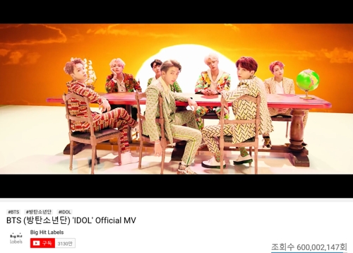 防弹少年团 Idol Mv Youtube观看量突破6亿 第六支破6亿mv达成 凤凰网