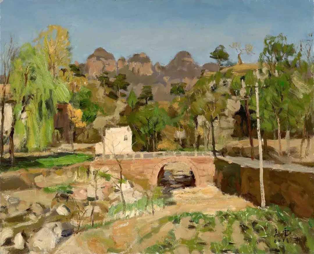 秋阳 布面油画 40x50cm 2018年