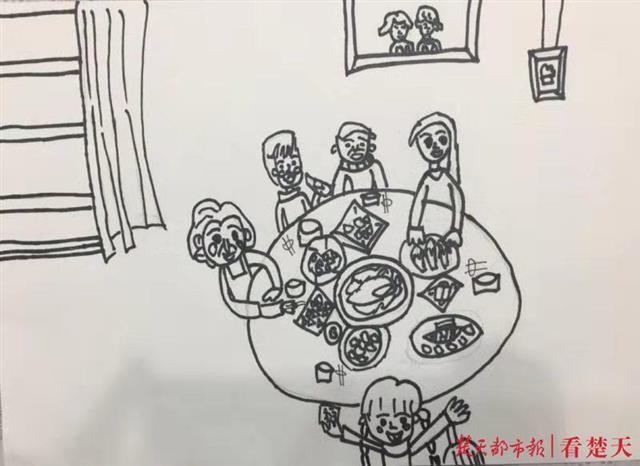 父母都是铁路人常常不在家十岁女童画出全家团圆照