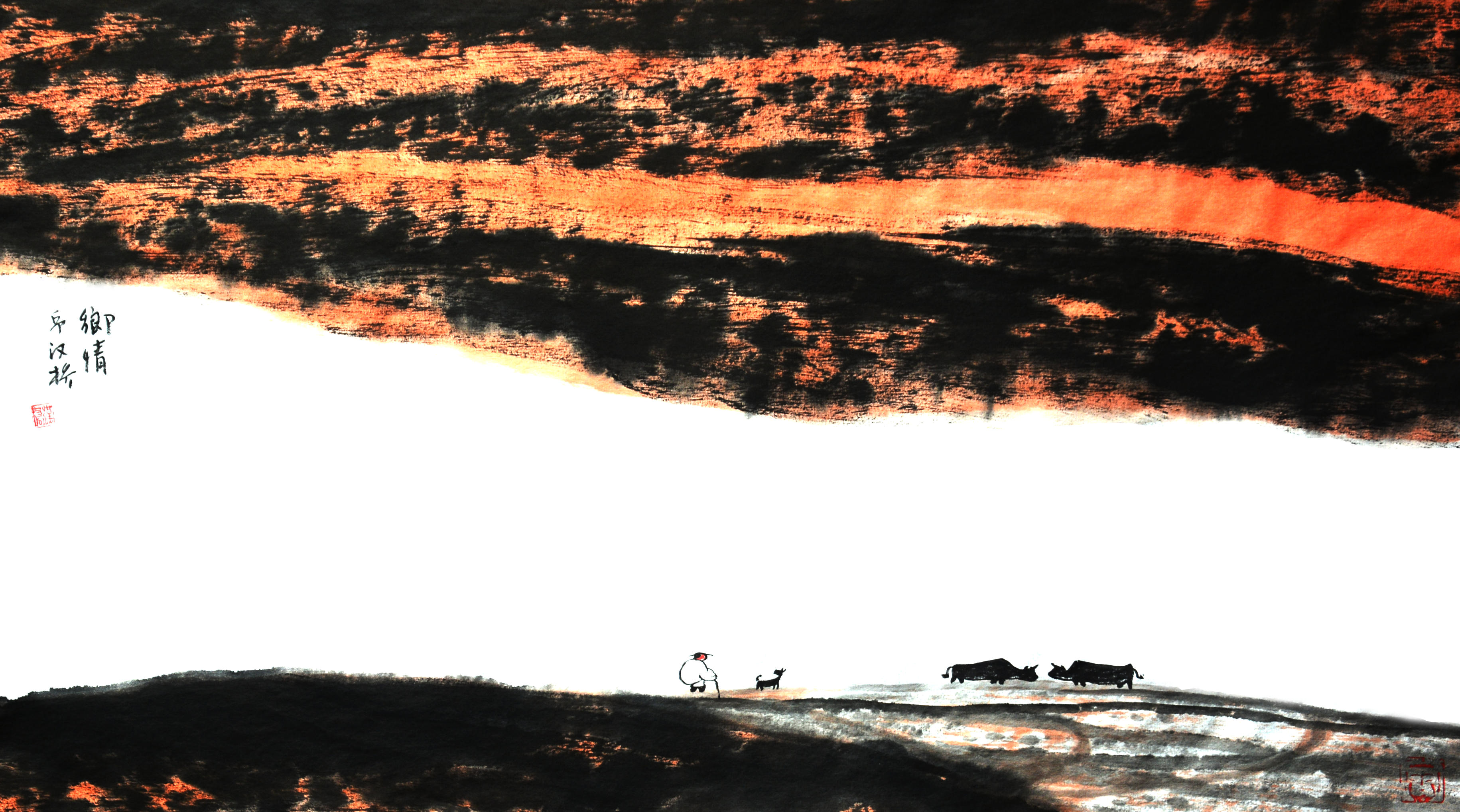 邱汉桥山水画:河山万里丹青妙,笔墨变化气象新__凤凰网