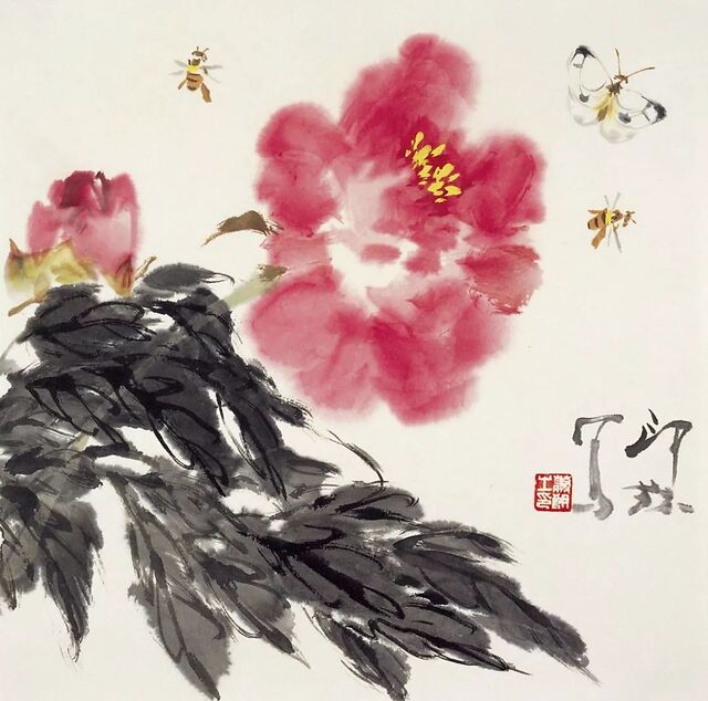 萧朗百幅牡丹芍药图——润秀典雅 爽劲大气