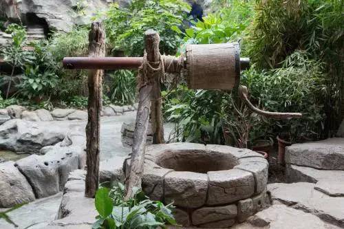 岁月俞久,年轮转换. 辘轳不在,老井依然.