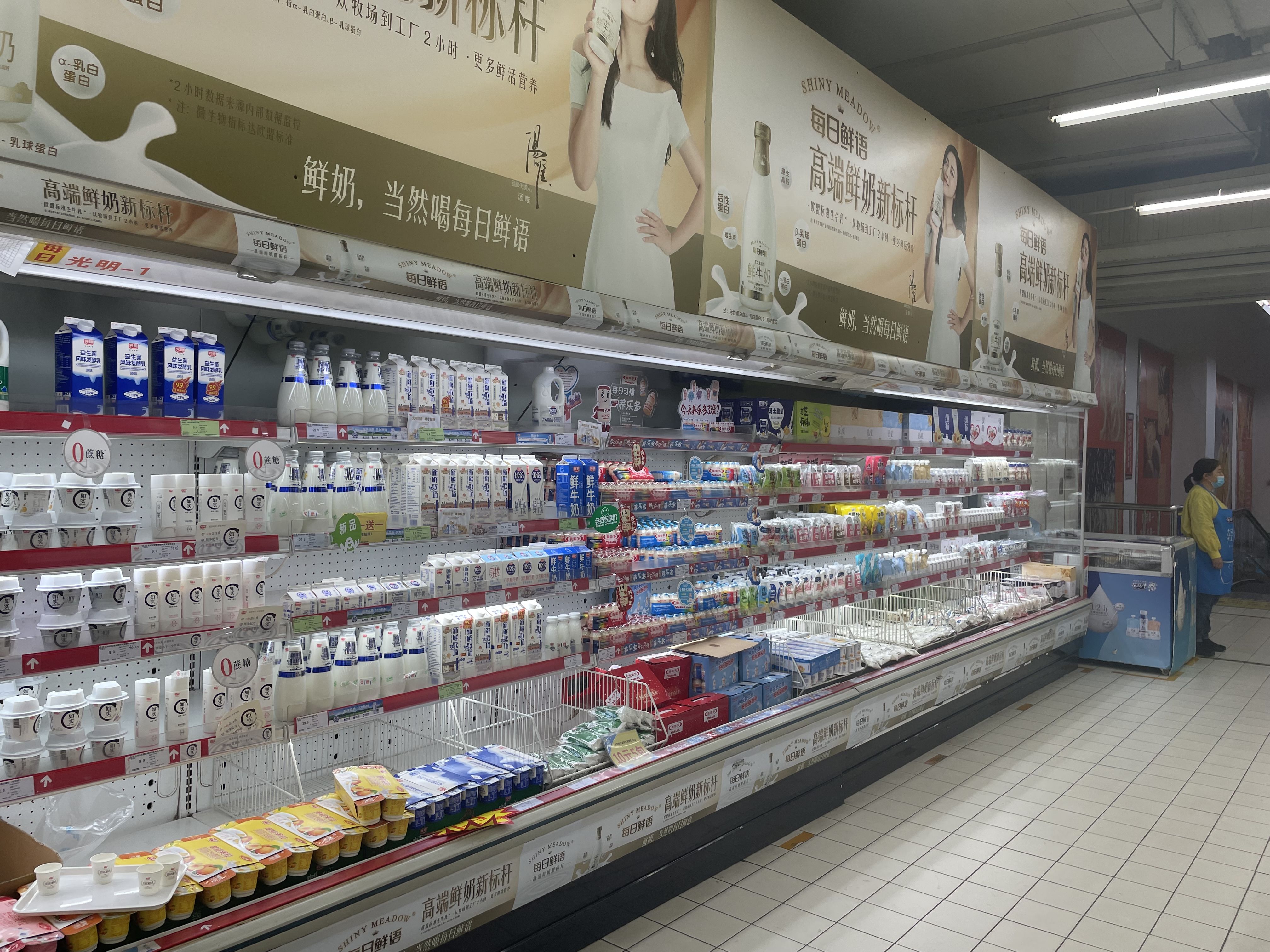 何慧丽生前工作的超市柜台。新京报记者 彭冲 摄
