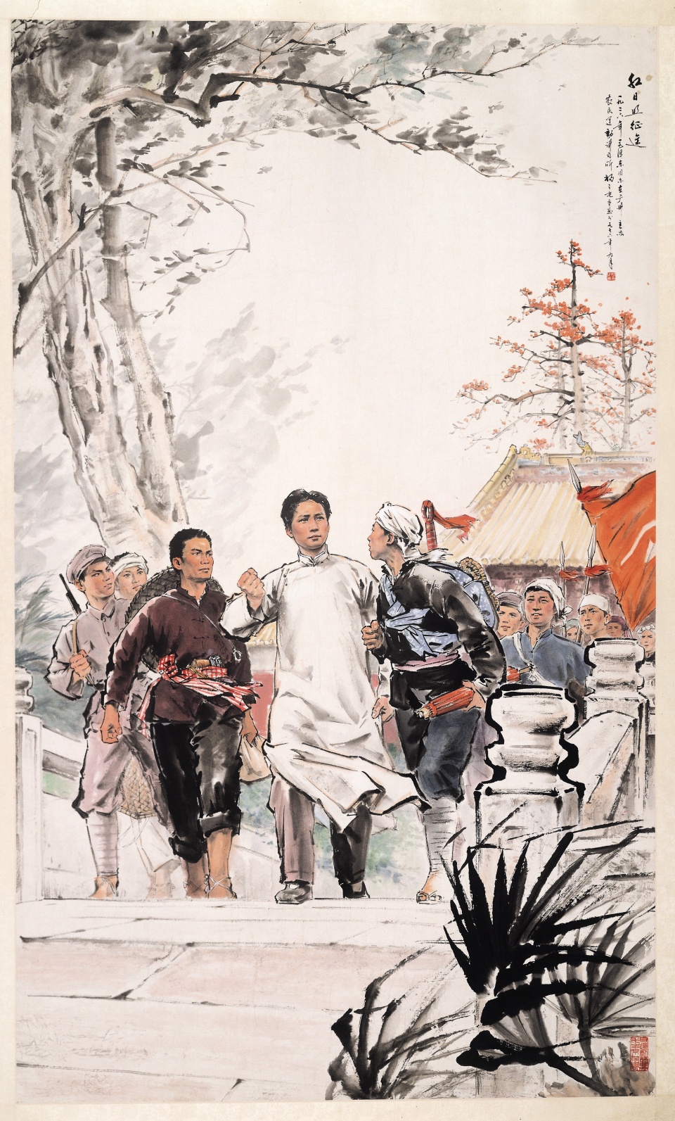"红日照征途 |——赏名画学党史"美术展在白云国际机场举行