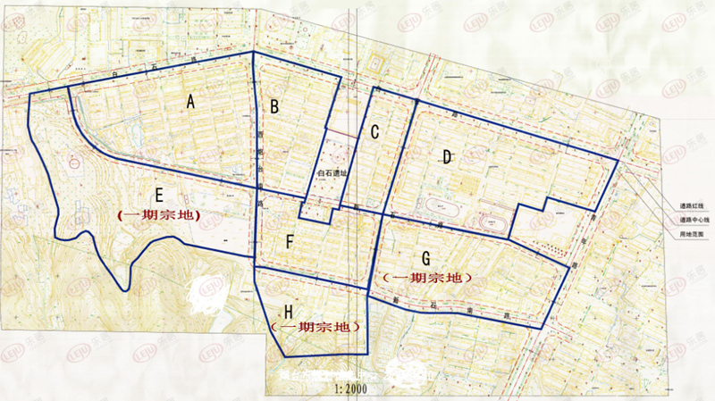 白石改造地塊分佈圖