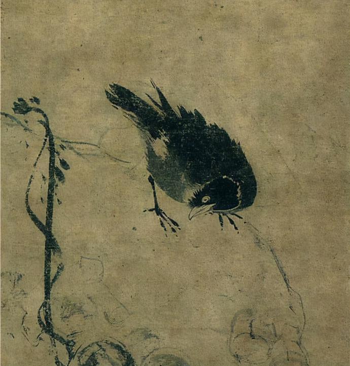 南宋牧溪的这幅神作:画鸟不画其首,笔墨又飒又寂寥