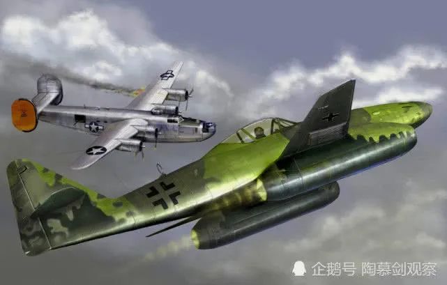 圖10. me262噴氣式戰鬥機的服役幾乎改變了空戰模式