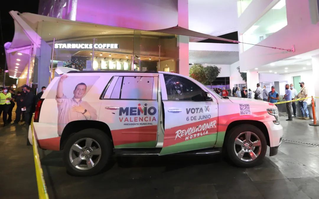 墨西哥一市长候选人的车遭攻击。/IC Photo