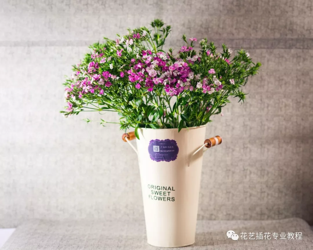 线状花材的外形呈现为线条的状态,在作品中呢可以拉